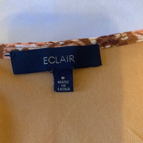 Eclair Sleevless Ruffle Sleeve Elastic Waist Top Small - Picture 4 of 11